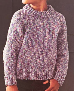 Knitting Pattern: Sweater in Chunky Yarn for 3-11 Year Olds