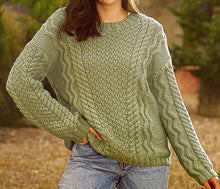 Load image into Gallery viewer, Knitting Pattern: Ladies Cable Sweater in Chunky Yarn
