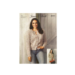 Knitting Pattern: Aran Cardigans for Ladies