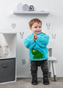 Knitting Pattern: Sweater with Dinosaur or Bear in Chunky Yarn for Kids