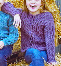 Load image into Gallery viewer, NEW Knitting Pattern: Aran Cardigan and Sweater for Children
