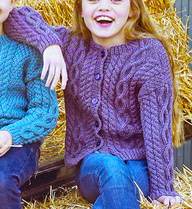 NEW Knitting Pattern: Aran Cardigan and Sweater for Children