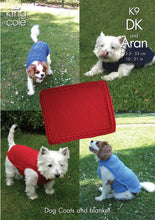 Load image into Gallery viewer, Knitting Pattern: Dog Coats and Blanket in DK and Aran Yarn
