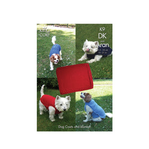 Knitting Pattern: Dog Coats and Blanket in DK and Aran Yarn