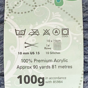 Super Chunky Yarn: Big Value, Denim, 100g