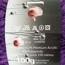 Load image into Gallery viewer, Chunky Yarn: Opium, Purple, 100g
