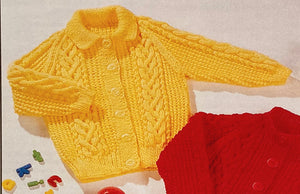 Knitting Pattern: Aran Jackets for Kids