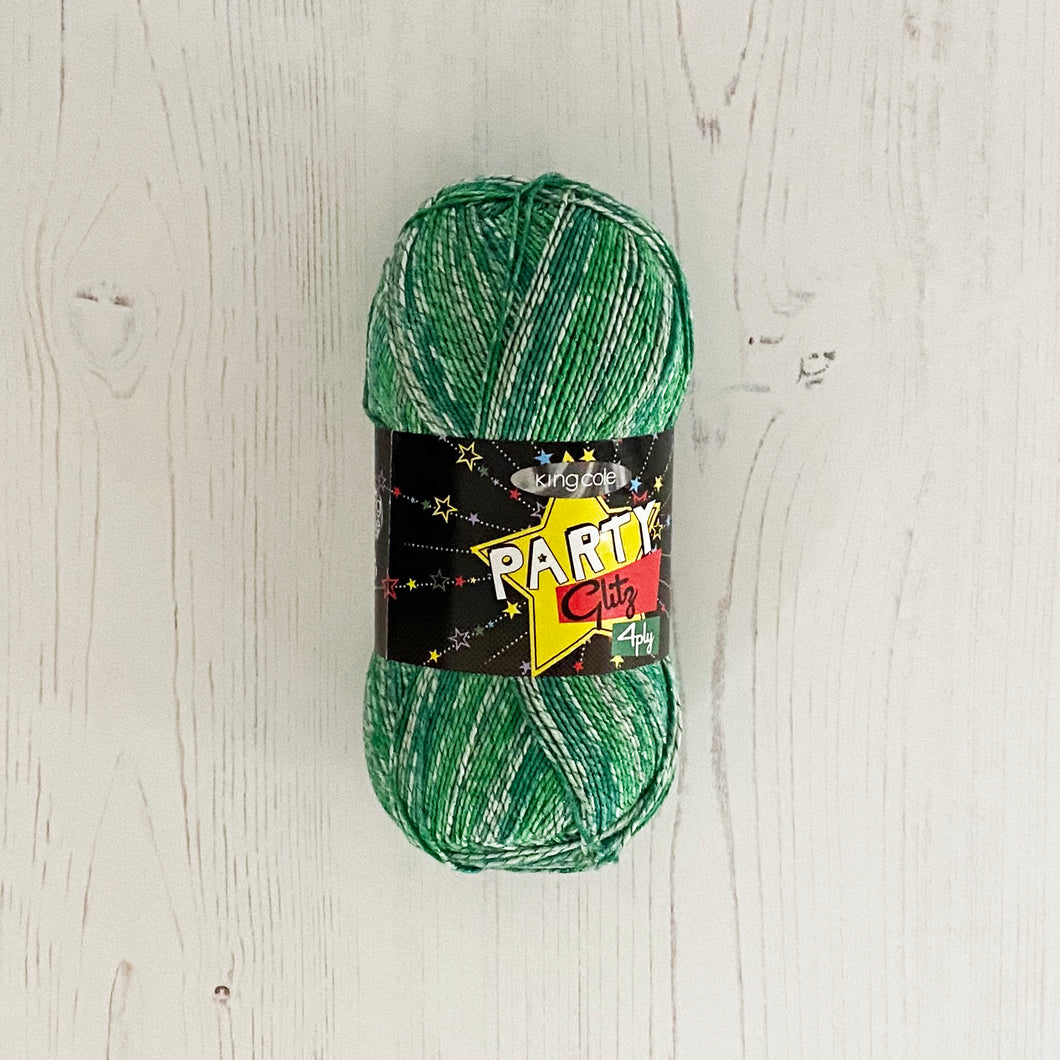Sock Yarn: Party Glitz 4 Ply in Elf, 100g ball