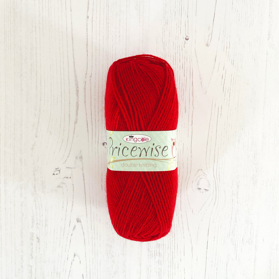 DK Yarn: King Cole Pricewise DK, Cranberry, 100g