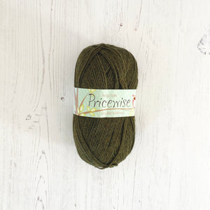 DK Yarn: King Cole Pricewise DK, Khaki, 100g