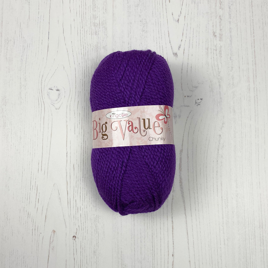 Chunky Yarn: Big Value Chunky in Purple, 100g