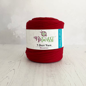 Yarn: Retwisst Tshirt Yarn, 100% Recycled, Red 650g