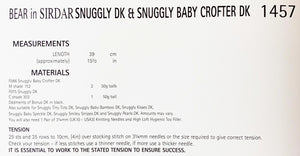 SALE: Knitting Pattern: Sirdar Teddy Bear
