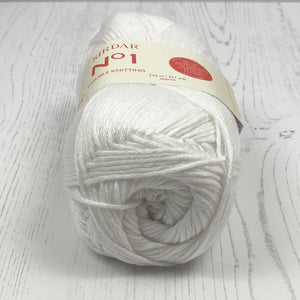 DK Yarn: Sirdar No 1 Crepe Yarn in Dove White, 100g
