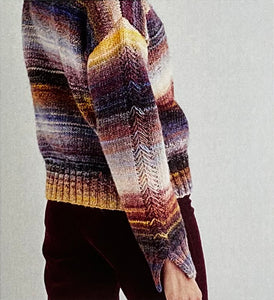 Knitting Pattern: Aran Roll Neck Ladies Sweater