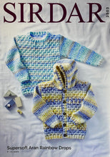 Load image into Gallery viewer, Knitting Pattern: Aran Sweater and Hooded Cardigan for 2-13 years

