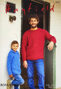 Knitting Pattern: Aran Sweaters for Children and Adults