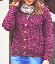 Load image into Gallery viewer, Knitting Pattern: Aran Cardigan and Waistcoat for Ladies
