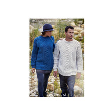 Load image into Gallery viewer, Knitting Pattern: Unisex Round Neck Aran Sweaters
