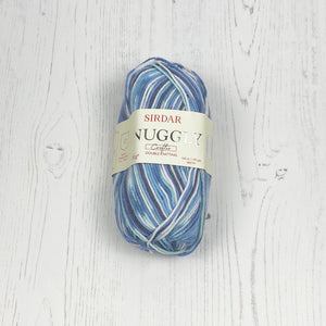 DK Yarn: Blue and White Baby Yarn. Sirdar Snuggly Crofter, 50g