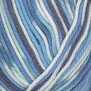 DK Yarn: Blue and White Baby Yarn. Sirdar Snuggly Crofter, 50g