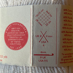 DK Yarn: Sirdar Stories Cotton Yarn, Invite, White, 50g