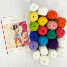 Load image into Gallery viewer, Pattern + Yarn: Crochet Granny Square Sweater in Sirdar Stories Cotton Yarn

