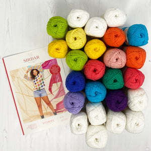 Pattern + Yarn: Crochet Granny Square Sweater in Sirdar Stories Cotton Yarn
