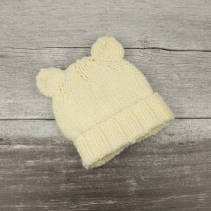 Pattern + Yarn: Baby Hat in Cream or Pink Chunky Baby Yarn