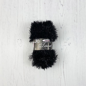 Yarn: Tinsel Chunky in Black, 50g Ball