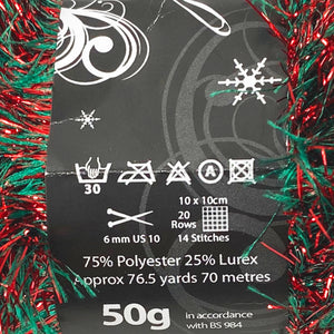 Yarn: Tinsel Chunky in Christmas, 50g Ball