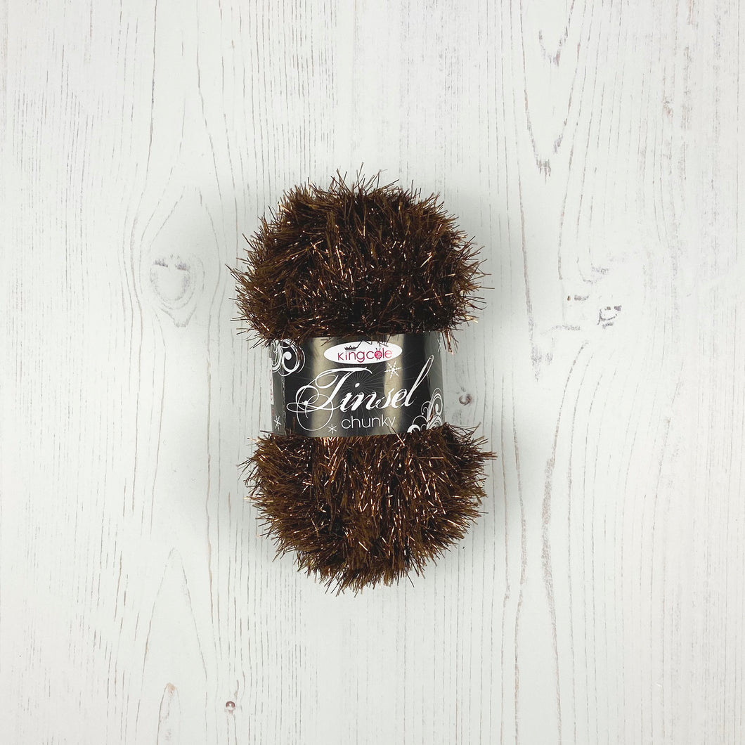 Yarn: Tinsel Chunky in Copper, 50g Ball
