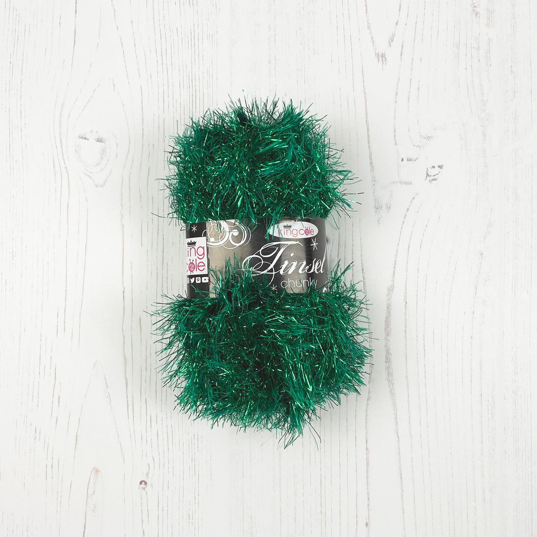 Yarn: Tinsel Chunky in Emerald, 50g Ball