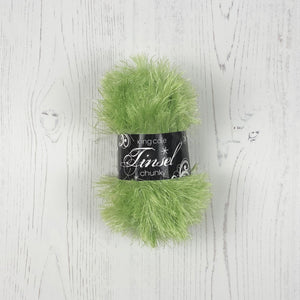 Yarn: Tinsel Chunky in Lime, 50g Ball