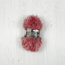 Load image into Gallery viewer, Yarn: Tinsel Chunky in Red Snow, 50g Ball
