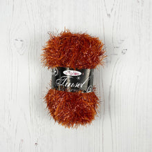 Load image into Gallery viewer, Yarn: Tinsel Chunky in Rusty, 50g Ball
