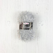 Load image into Gallery viewer, Yarn: Tinsel Chunky in Silver, 50g Ball
