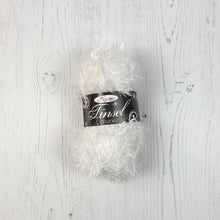Load image into Gallery viewer, Yarn: Tinsel Chunky in White, 50g Ball
