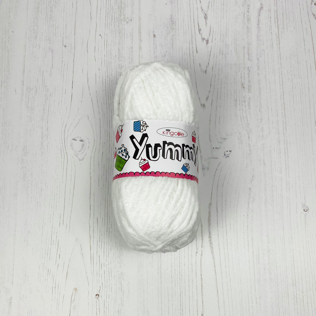 Chunky Yarn: Yummy, White, 100g