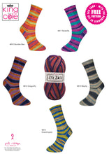 Load image into Gallery viewer, Sock Yarn: Zig Zag 4 Ply in Bumble Bee, 100g Ball
