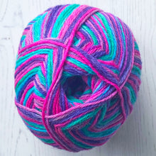Load image into Gallery viewer, Sock Yarn: Zig Zag 4 Ply in Butterfly, 100g Ball

