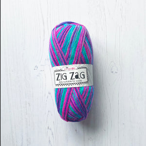 Sock Yarn: Zig Zag 4 Ply in Butterfly, 100g Ball