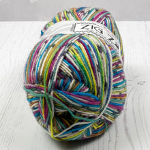 Load image into Gallery viewer, Sock Yarn: Zig Zag 4 Ply in Circus, 100g Ball
