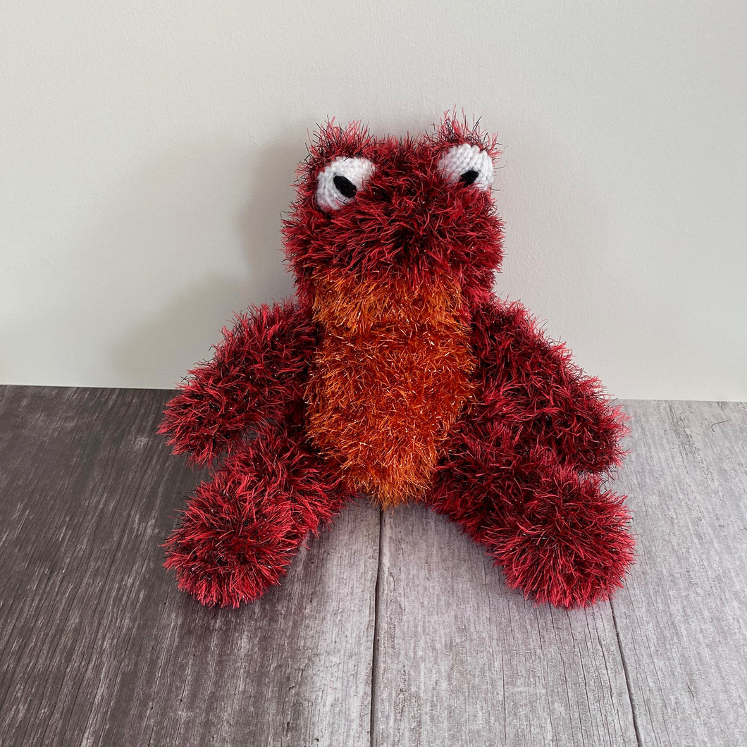 Knitting Kit: Frog Toy in Tinsel Yarn
