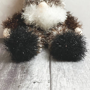 Knitting Kit: Gnome in Brown Tinsel Yarn