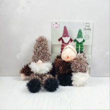 Load image into Gallery viewer, Knitting Kit: Gnome in Brown Tinsel Yarn
