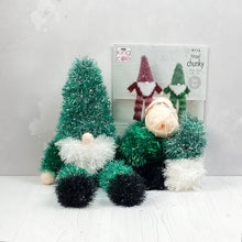 Load image into Gallery viewer, Knitting Kit: Gnome in Green Tinsel Yarn
