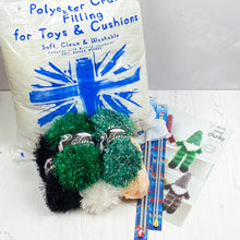 Load image into Gallery viewer, Knitting Kit: Gnome in Green Tinsel Yarn
