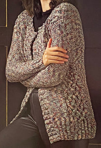 Knitting Pattern: Ladies Cable Cardigan in Chunky Yarn