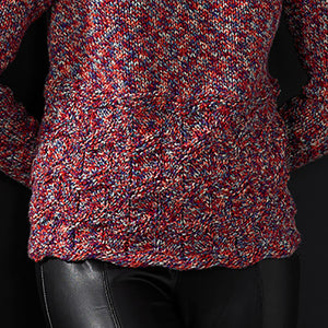 Pattern + Yarn: Ladies Sweater in Marble Effect Chunky Yarn